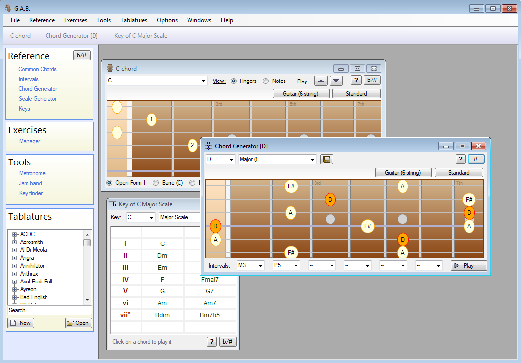 FREE software for fretted instruments, such as Guitar, Bass, Banjo, and more